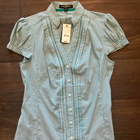 EXPRESS DESIGNSTUDIO TEAL TOP - NWT - Picture 2 of 4